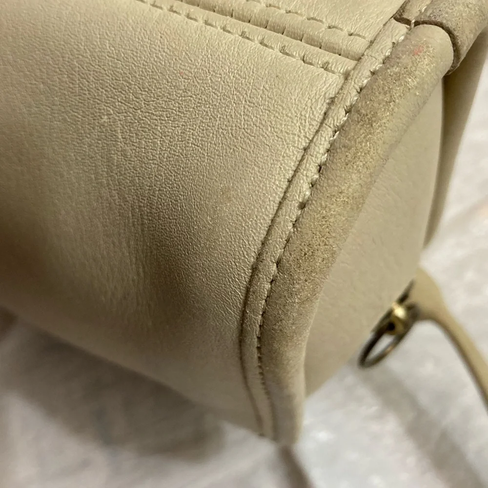 Coach vintage cream “bone” leather kimball bag